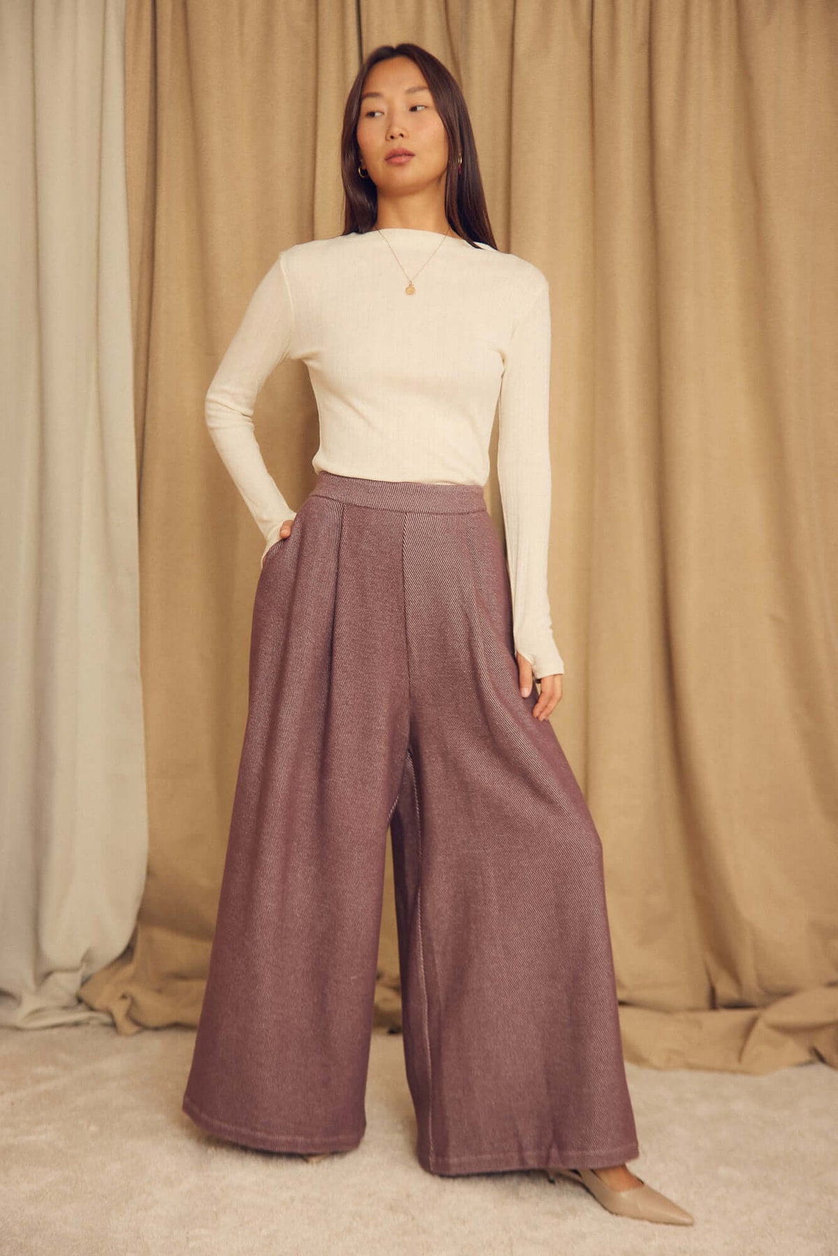 Cocoa Organic Cotton Wide Trousers - ARCHIVE SALE