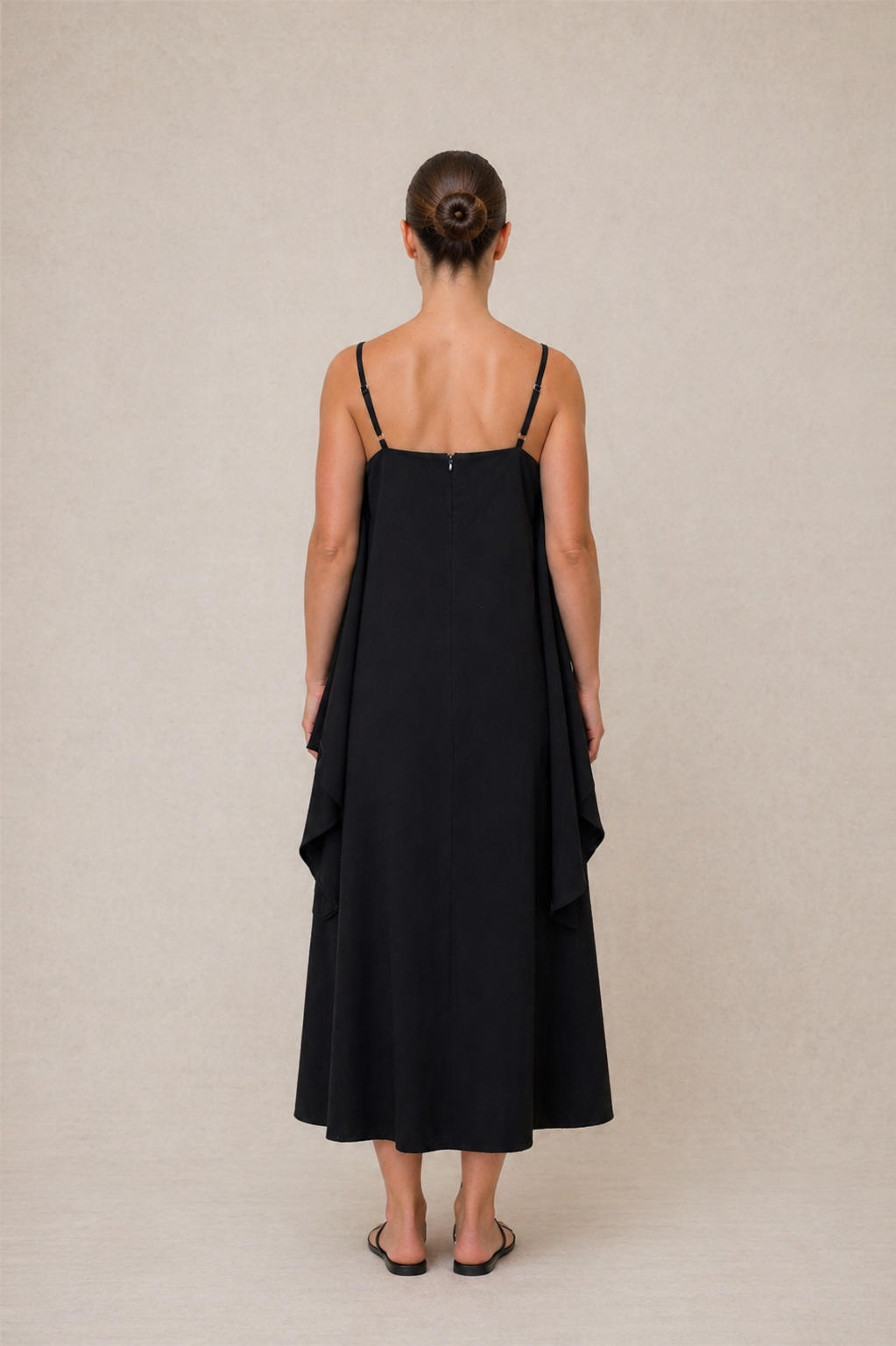 Black Midi Sun Dress - ARCHIVE SALE