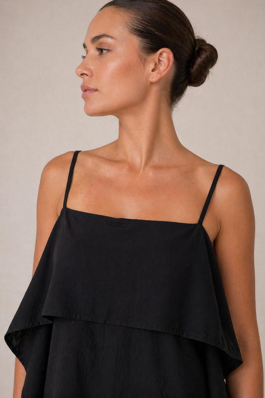 Black Midi Sun Dress - ARCHIVE SALE