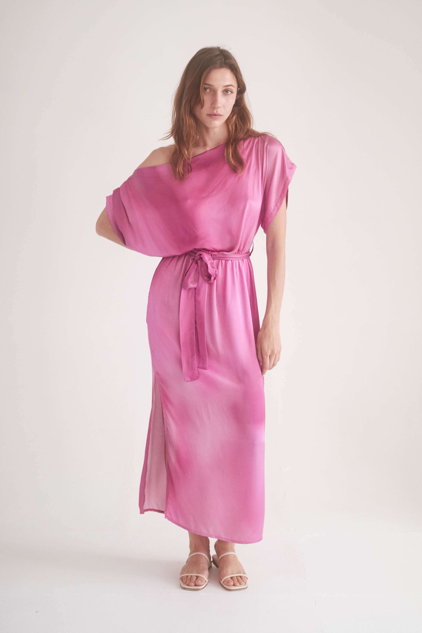 PRINT DRAPE DRESS | COSSAC