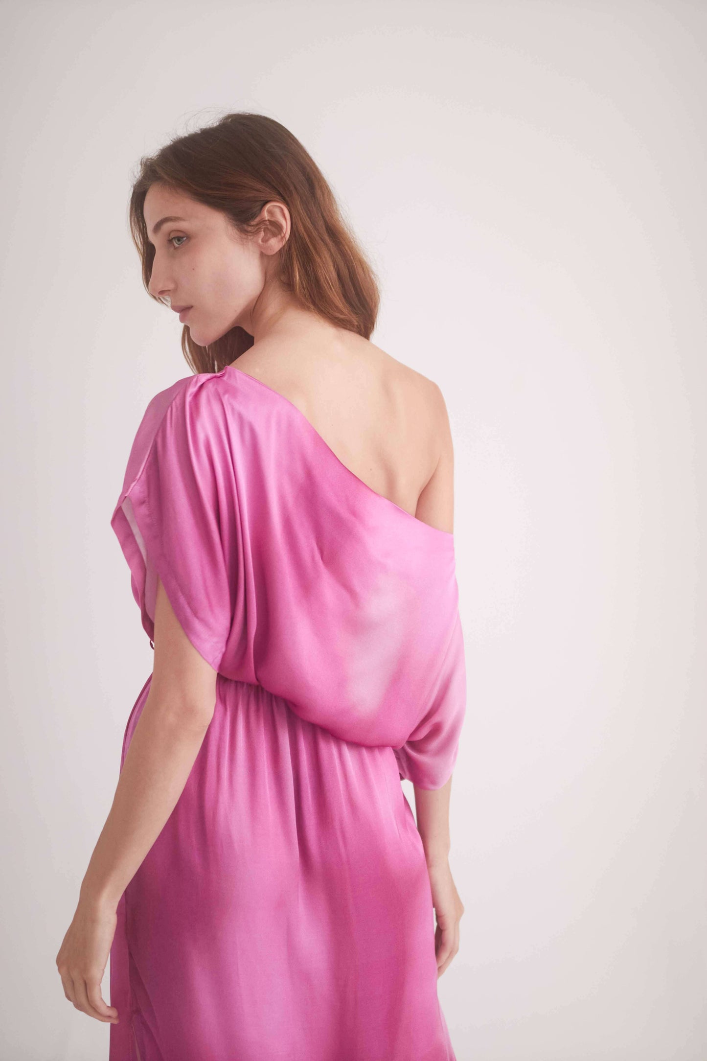 PRINT DRAPE DRESS | COSSAC