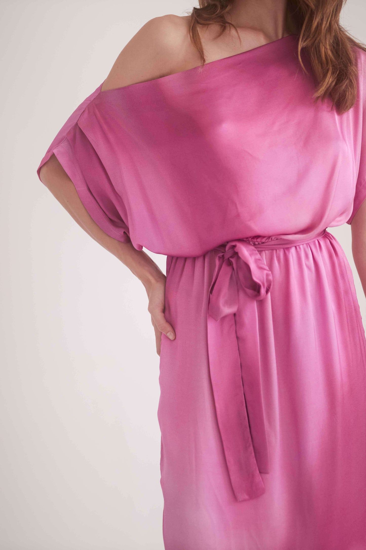 PRINT DRAPE DRESS | COSSAC