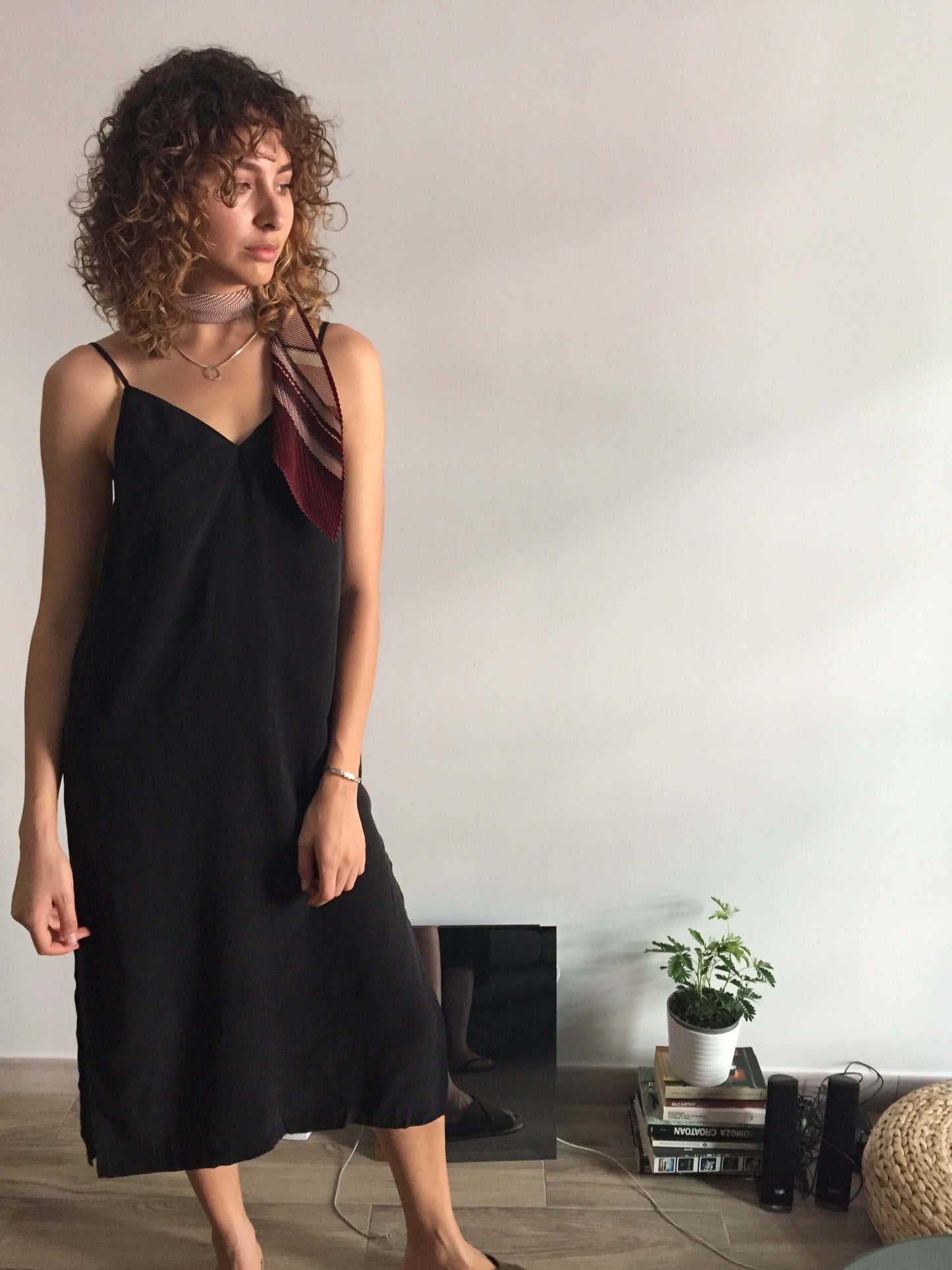 BLACK CUPRO MIDI DRESS - ARCHIVE SALE | COSSAC