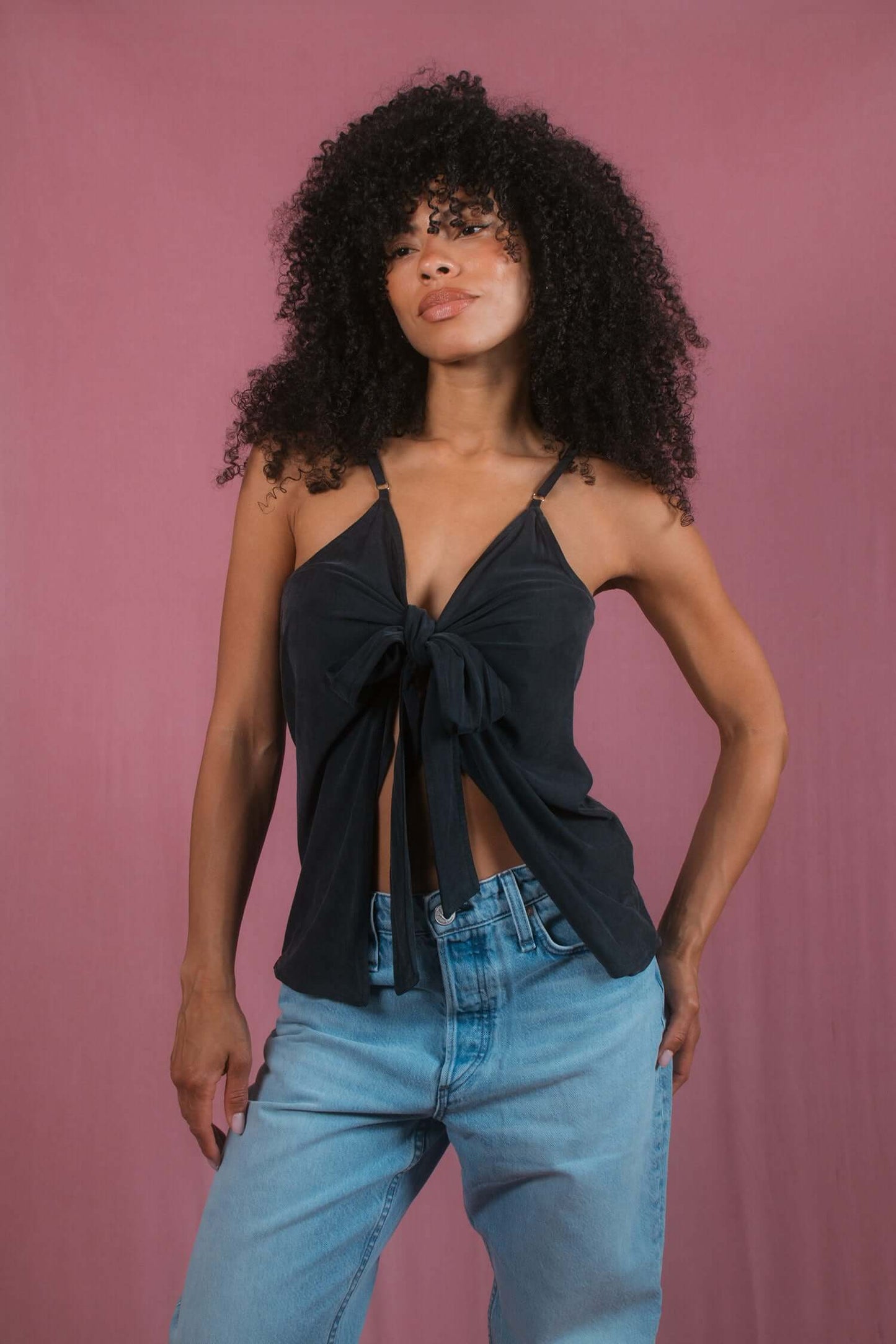 SLATE BLACK REVERSIBLE CAMI