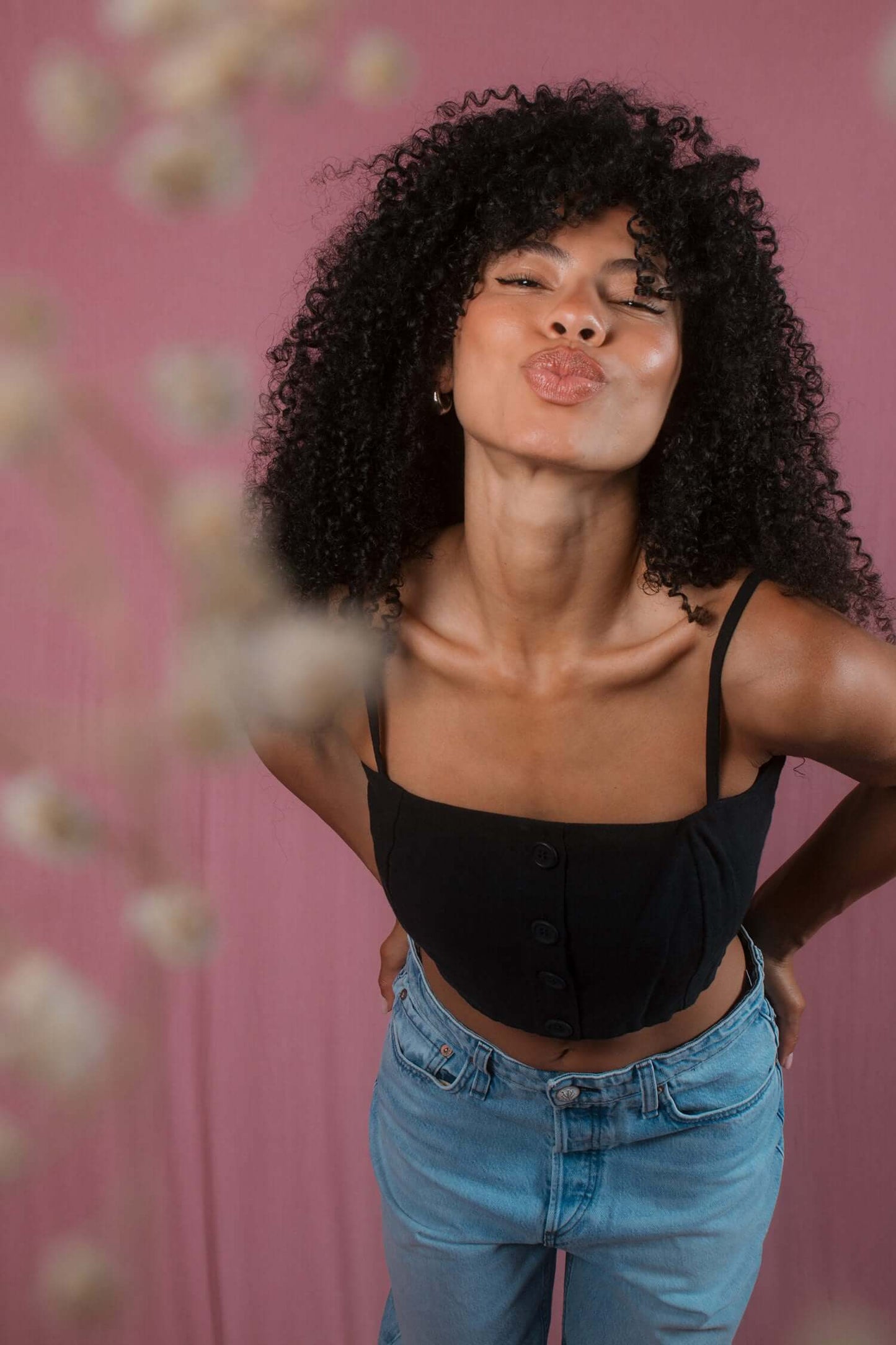 BLACK CROP TOP
