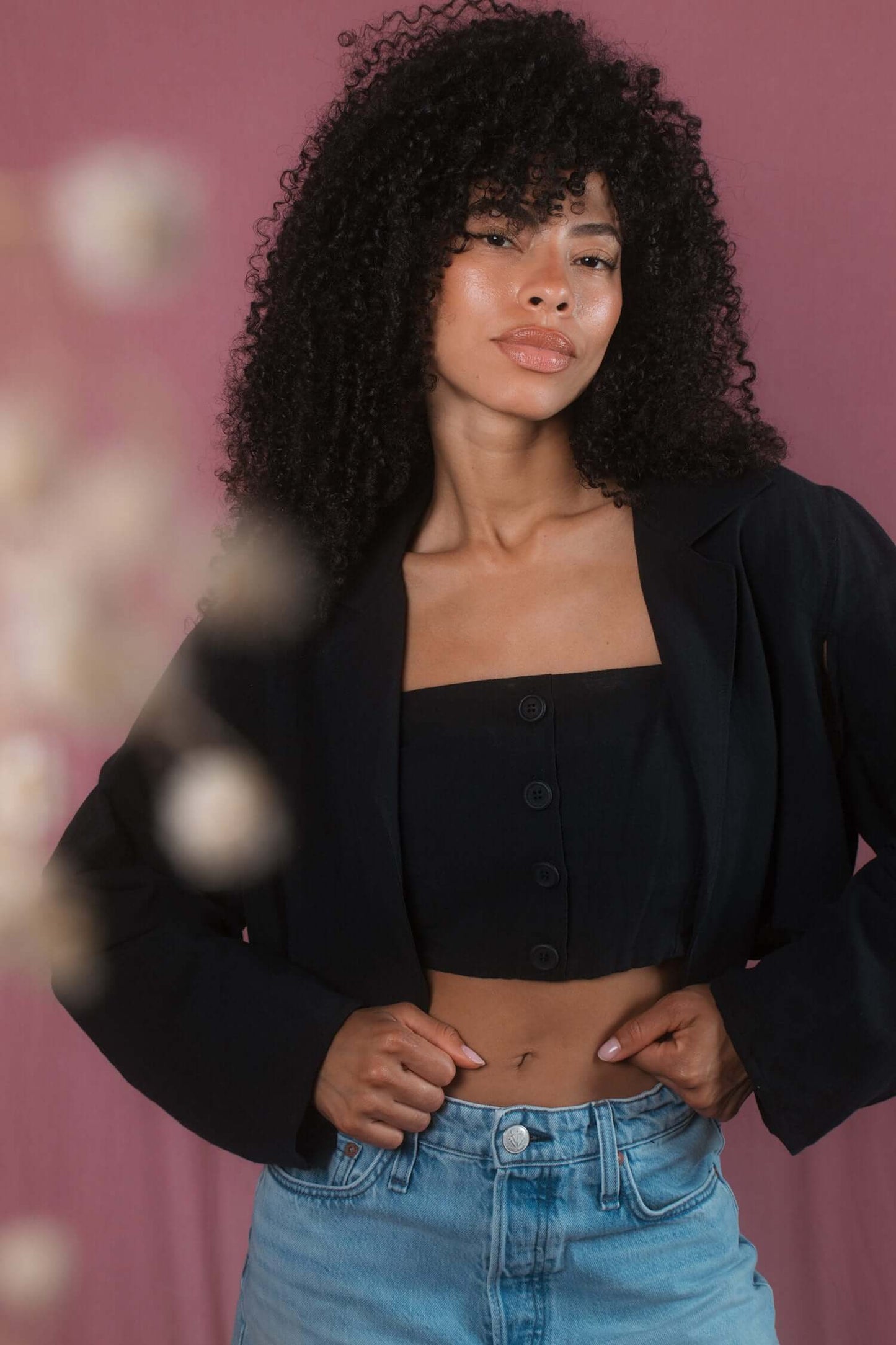 BLACK CROP JACKET