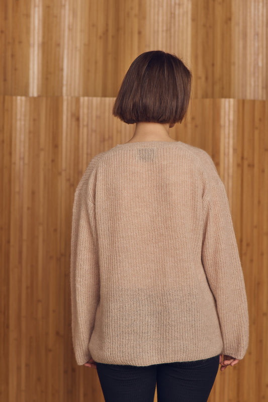Ecru Wool Sweater