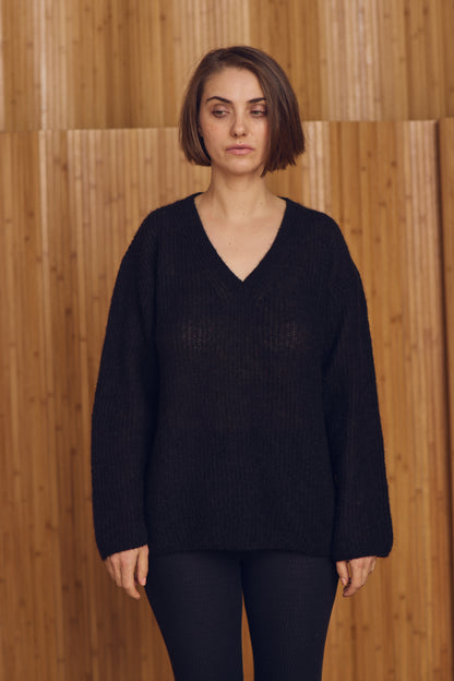 Black Wool Sweater