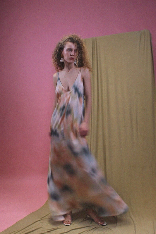 Printed Ecovero Viscose Maxi Dress