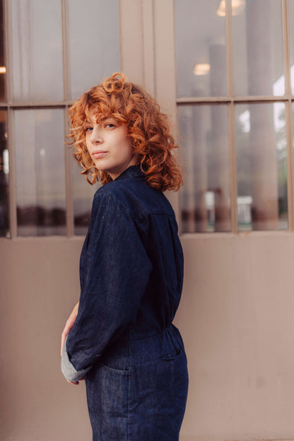 NAVY DENIM BOILERSUIT