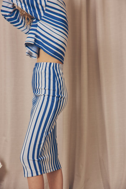 Stripe Organic Cotton Pencil Skirt - ARCHIVE SALE