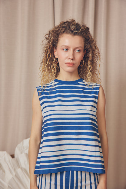 Stripe Organic Cotton Vest - ARCHIVE SALE