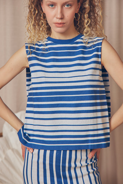 Stripe Organic Cotton Vest - ARCHIVE SALE