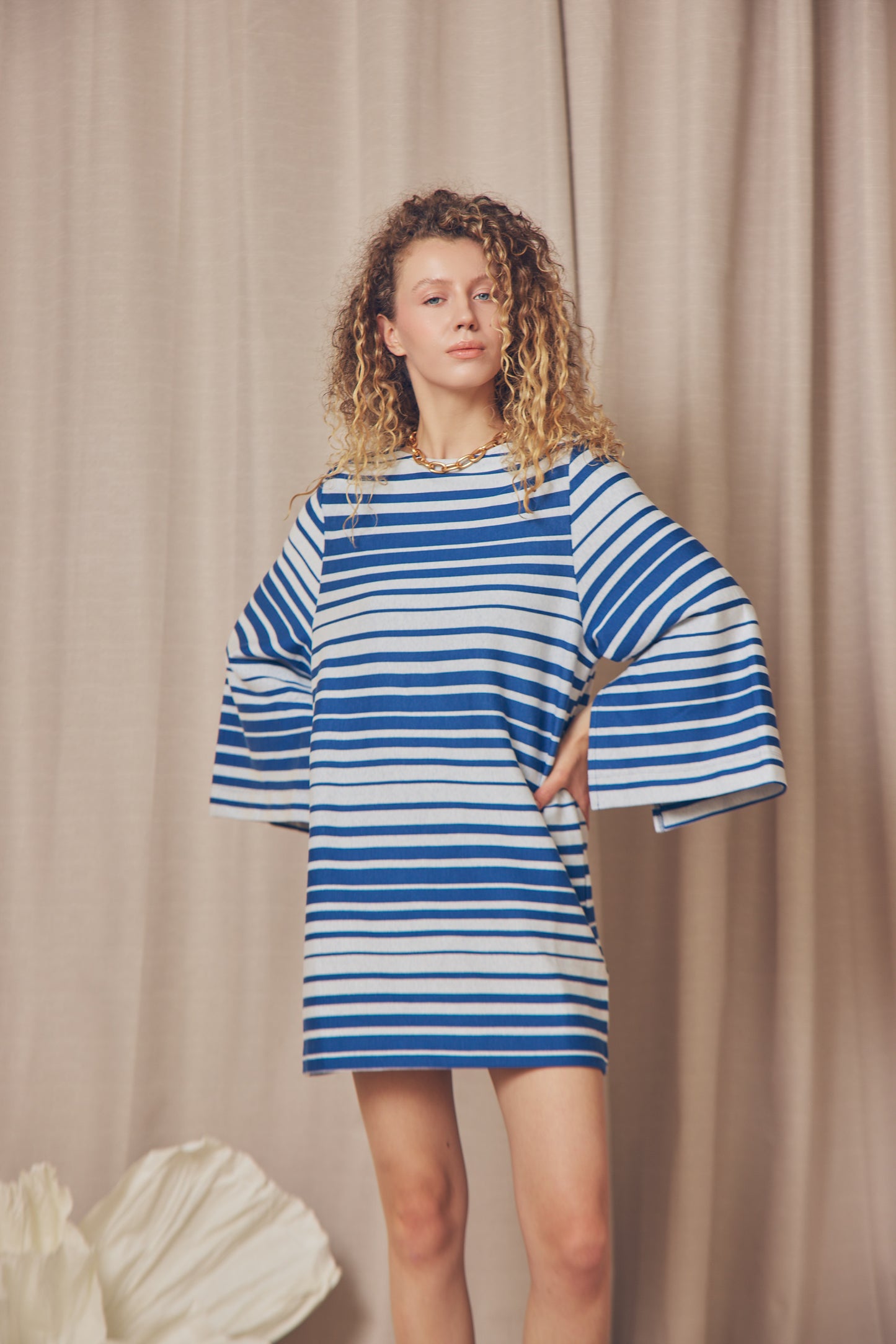 Stripe Organic Cotton Mini Dress - ARCHIVE SALE