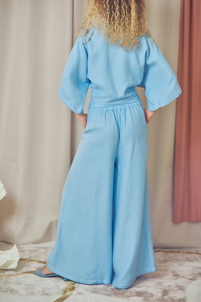 BLUE WIDE TROUSERS - ARCHIVE SALE