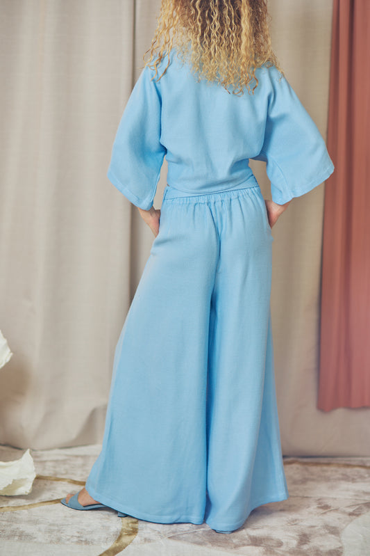 BLUE WIDE TROUSERS - ARCHIVE SALE