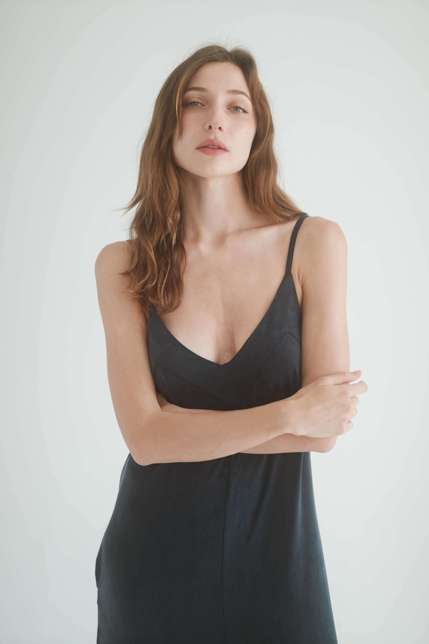 SLATE BLACK WIDE JUMPSUIT | COSSAC