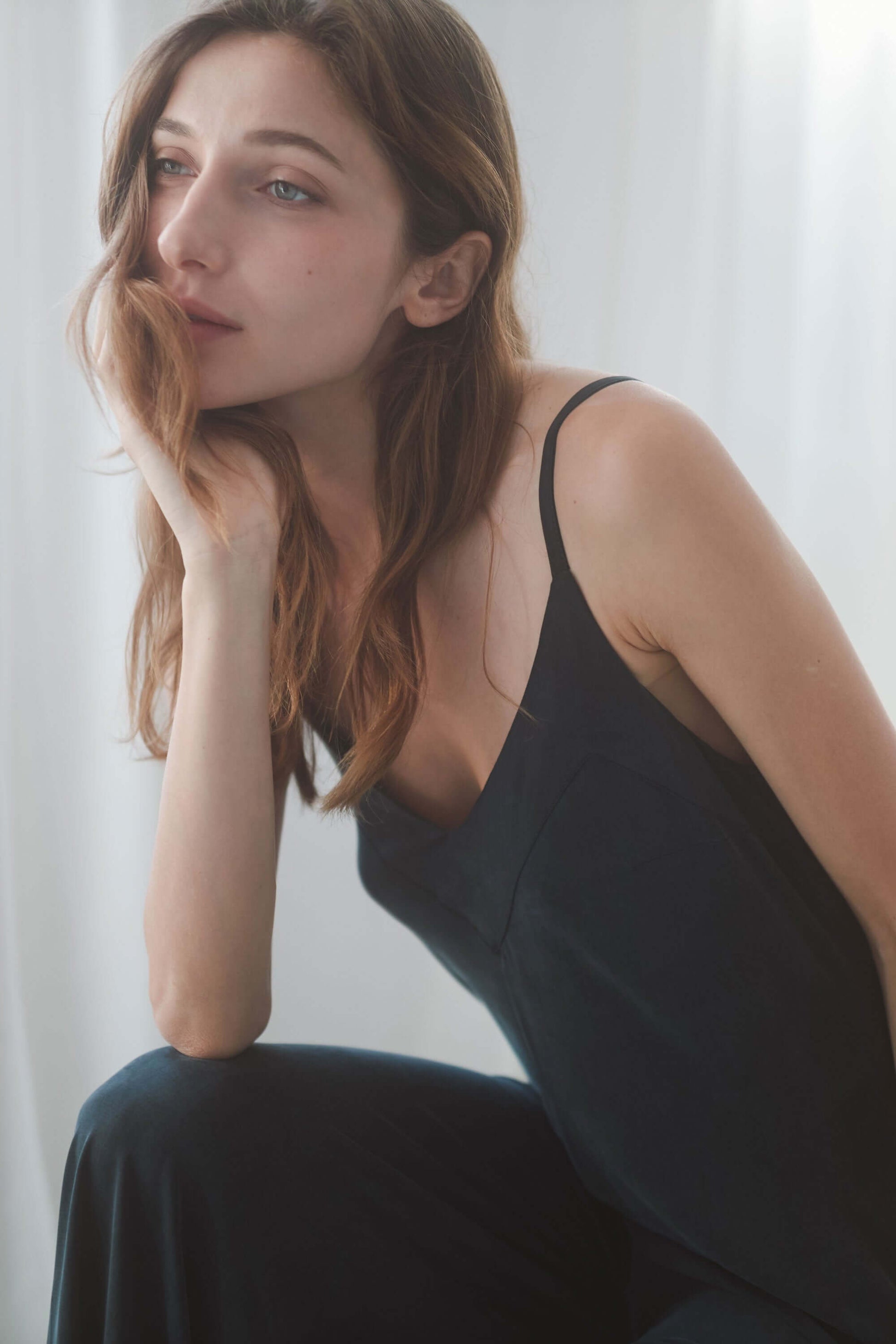 SLATE BLACK WIDE JUMPSUIT | COSSAC