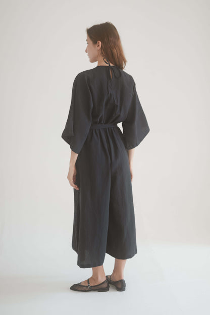 BLACK KIMONO JUMPSUIT | COSSAC