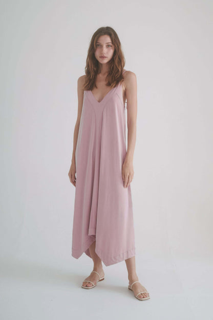 ROSE CUPRO MIDI DRESS | COSSAC