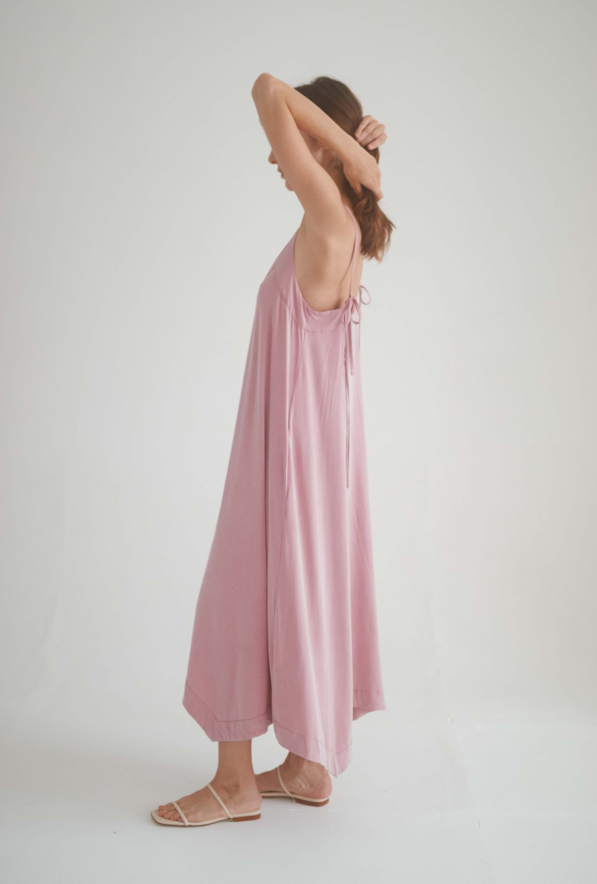 ROSE CUPRO MIDI DRESS | COSSAC