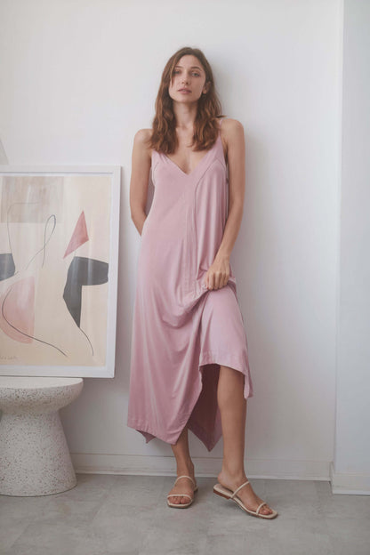 ROSE CUPRO MIDI DRESS | COSSAC