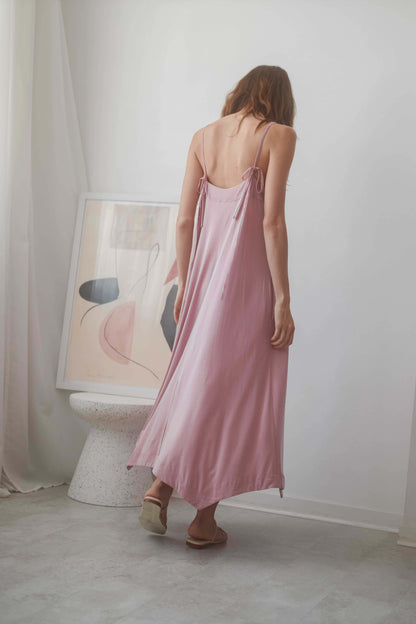 ROSE CUPRO MIDI DRESS | COSSAC