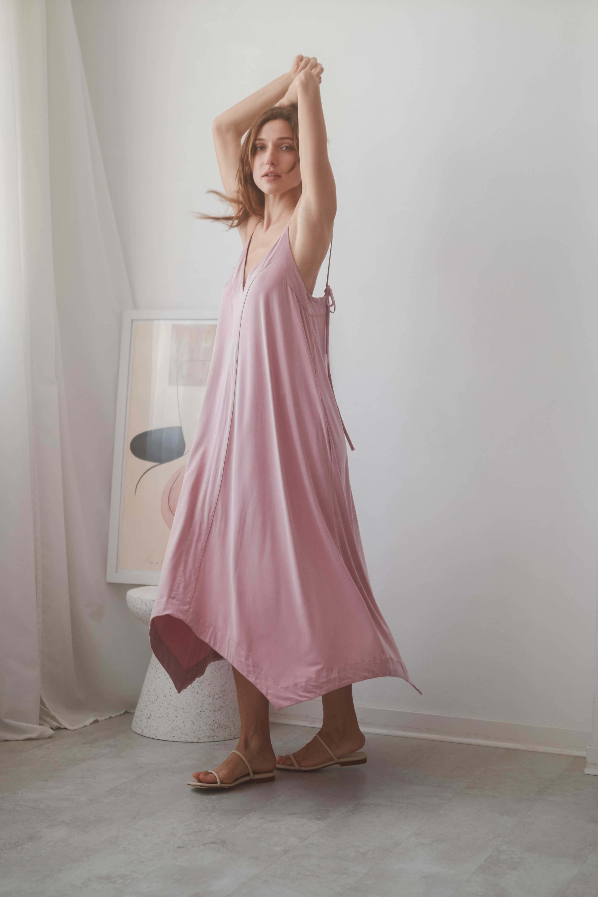 ROSE CUPRO MIDI DRESS | COSSAC