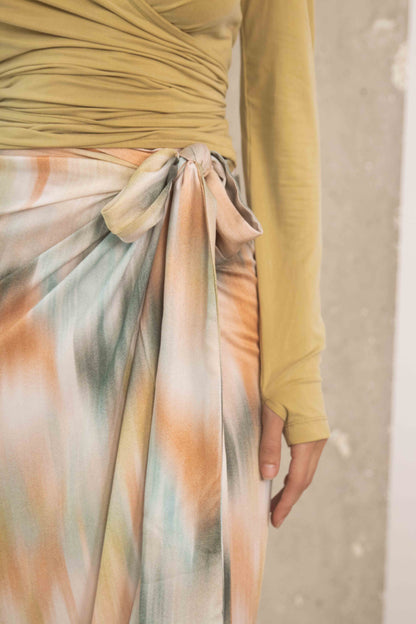 Printed Ecovero Wrap Skirt - ARCHIVE SALE