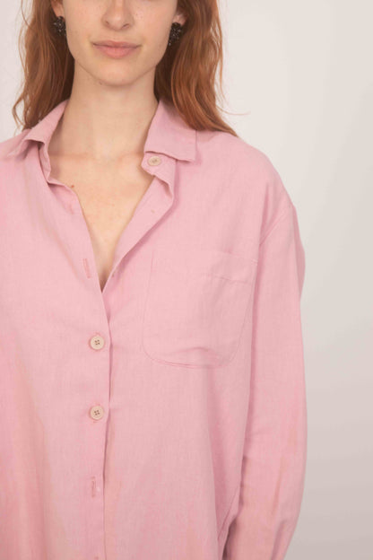ROSE PINK COTTON SHIRT - ARCHIVE SALE