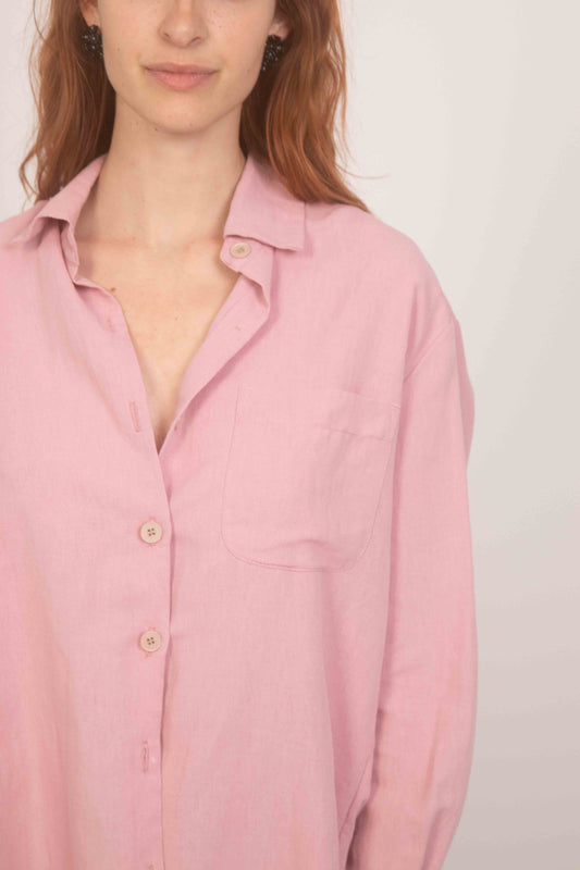 ROSE PINK COTTON SHIRT - ARCHIVE SALE