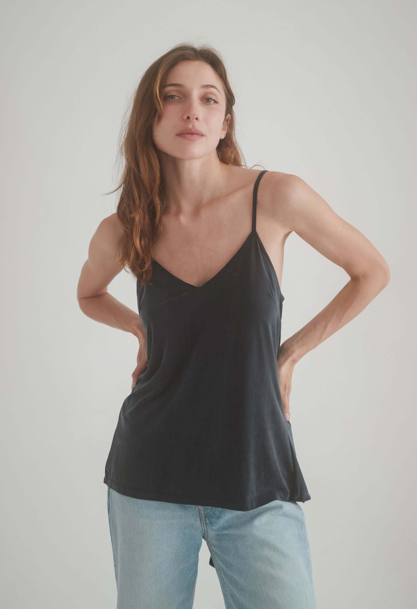 SLATE BLACK REVERSIBLE CAMI | COSSAC