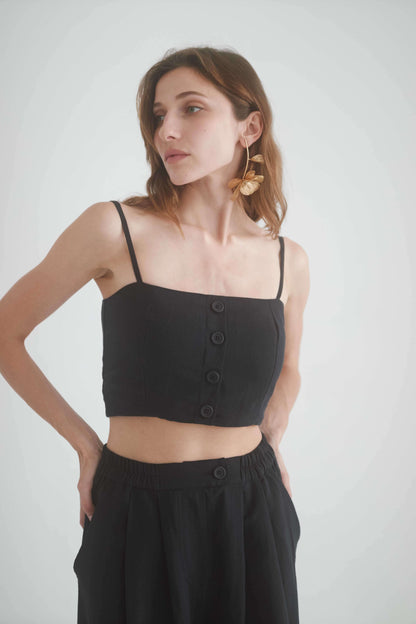 BLACK CROP TOP | COSSAC