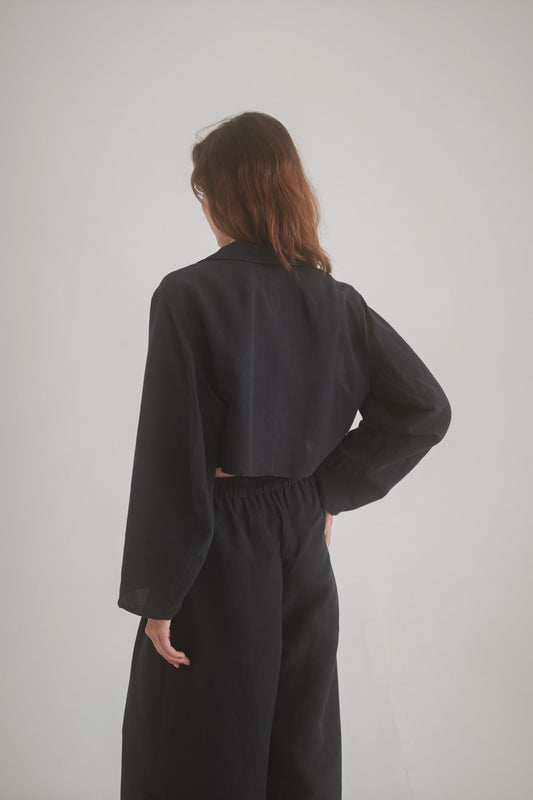 BLACK CROP JACKET - ARCHIVE SALE