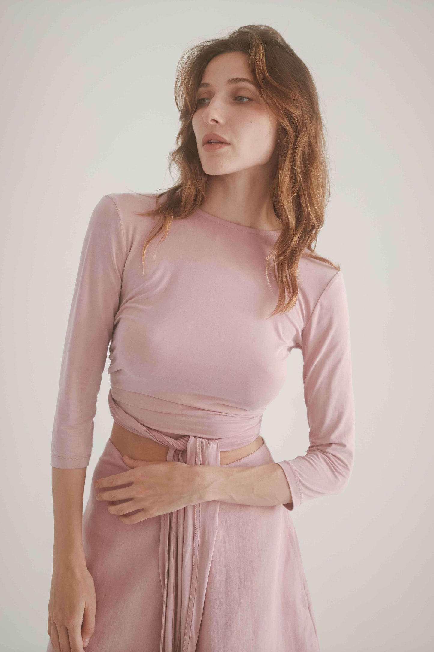 ROSE CUPRO WRAP TOP | COSSAC