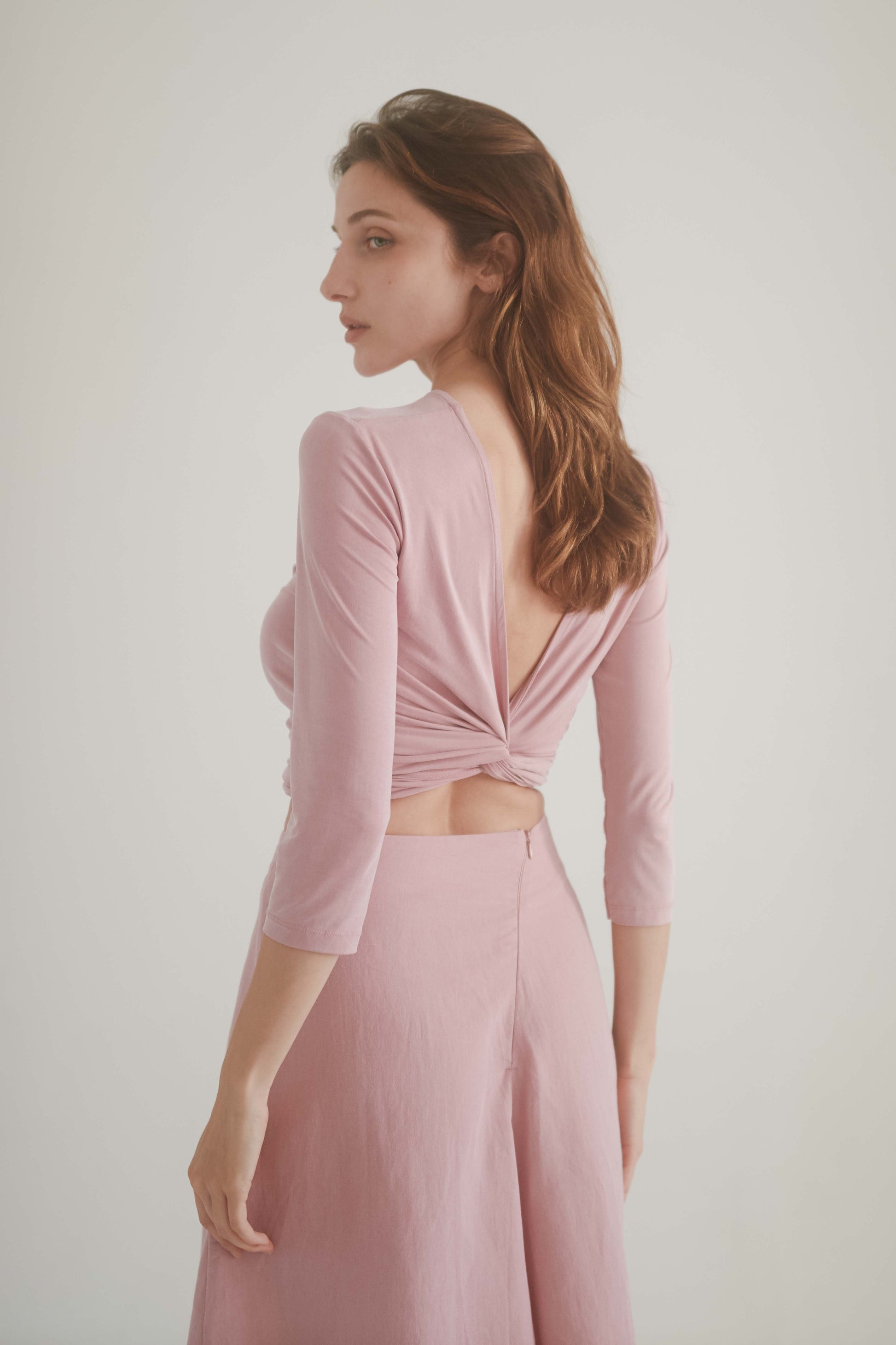 ROSE CUPRO WRAP TOP | COSSAC