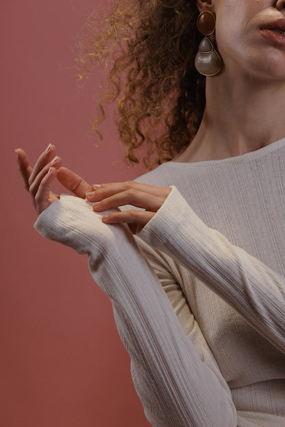 Banana Pineapple Multiway Wrap Top in Ecru - ARCHIVE SALE