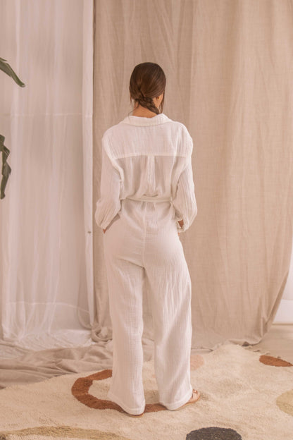 OFF-WHITE MUSLIN JUMPSUIT