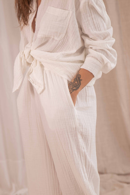 OFF-WHITE MUSLIN TROUSERS