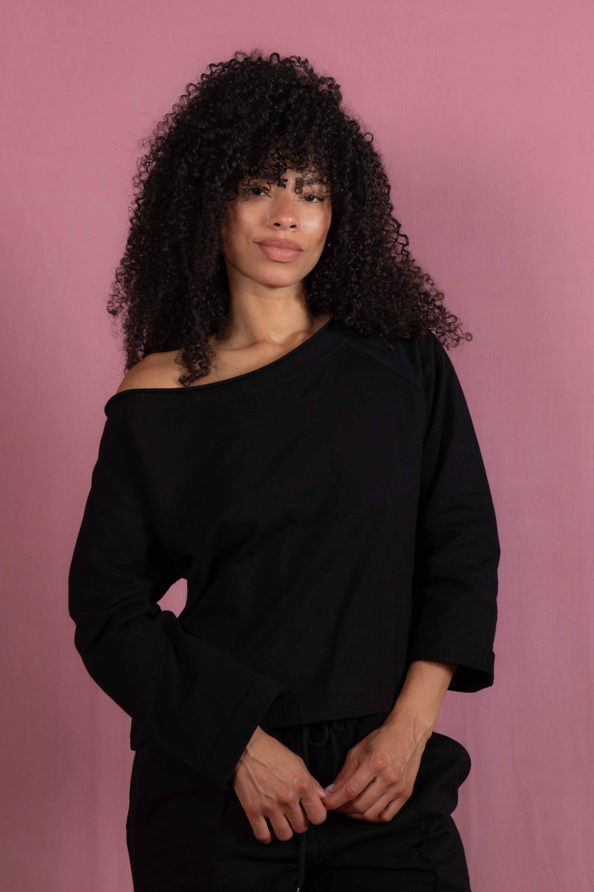 Black Organic Cotton Sweatshirt - PRIME STUDIO
