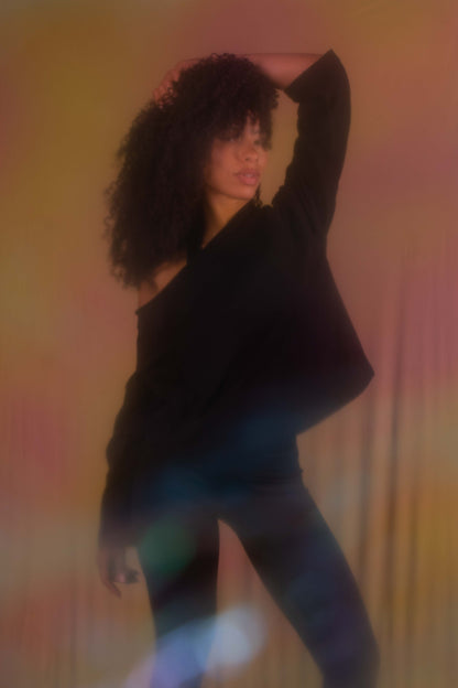 Black Organic Cotton Sweatshirt - PRIME STUDIO