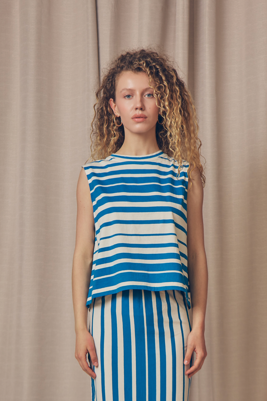 Stripe Organic Cotton Vest Top - ARCHIVE SALE