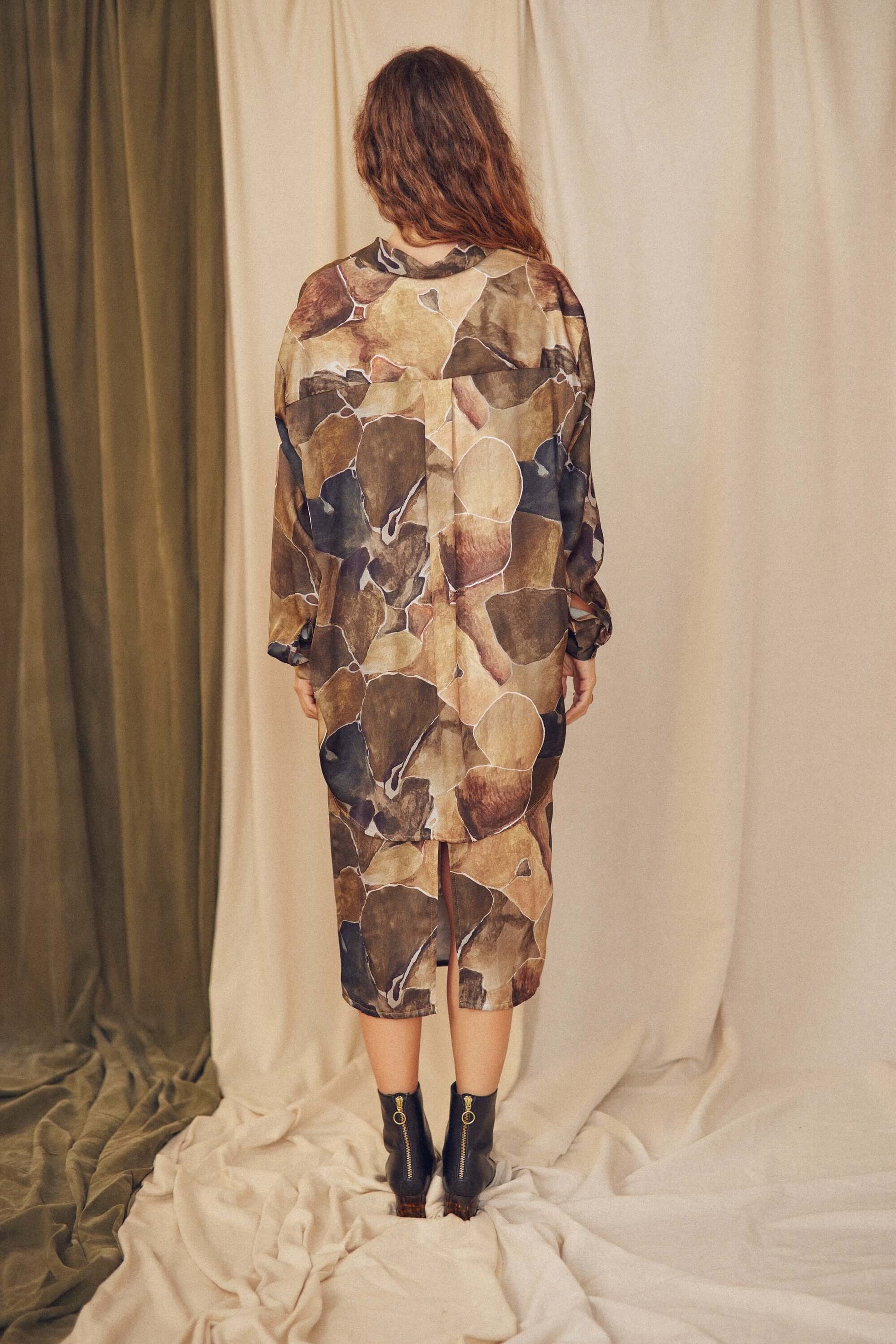 Ecovero Wide Printed Shirt | COSSAC