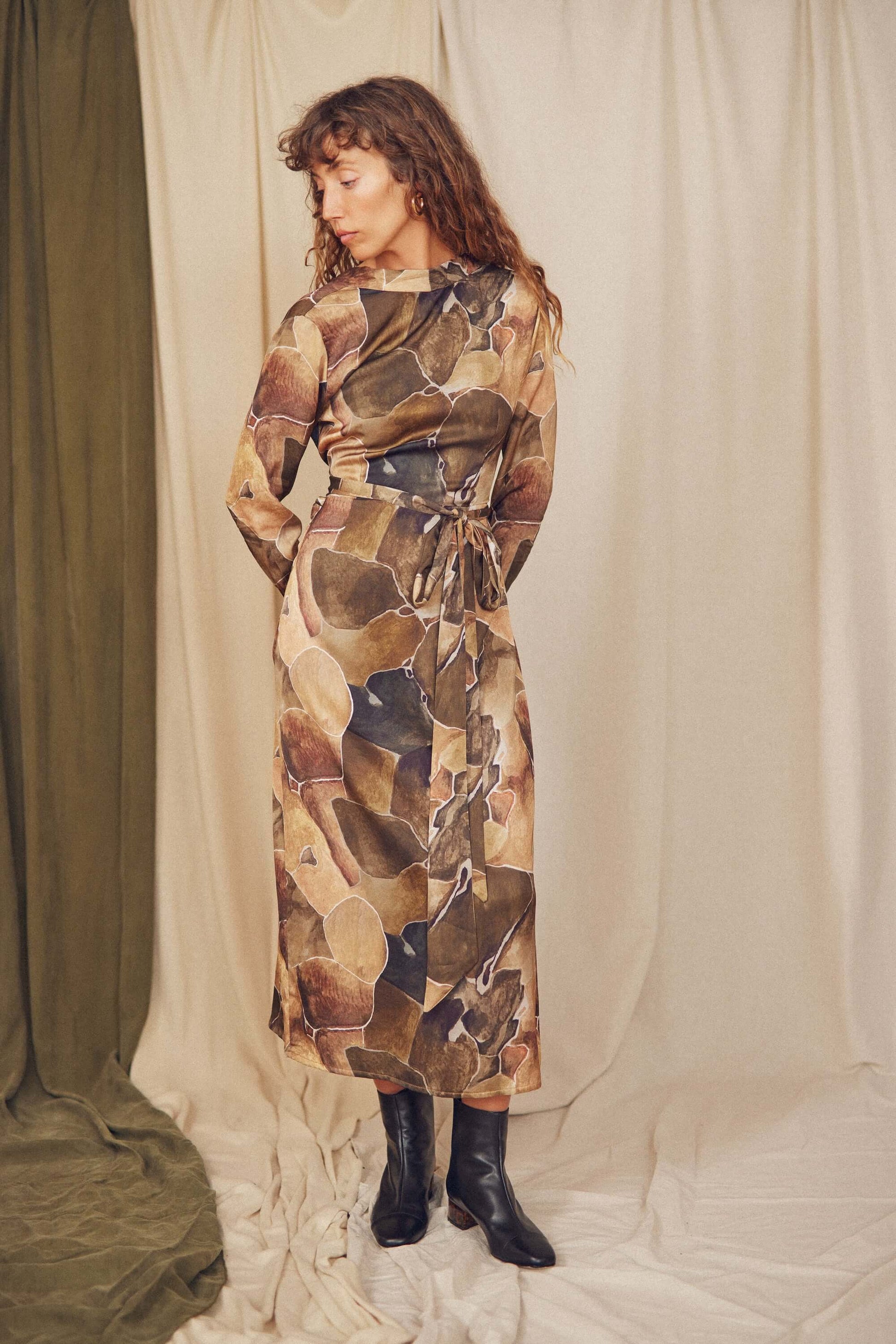 Printed Ecovero Multiway Dress | COSSAC