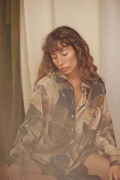 Ecovero Wide Printed Shirt | COSSAC