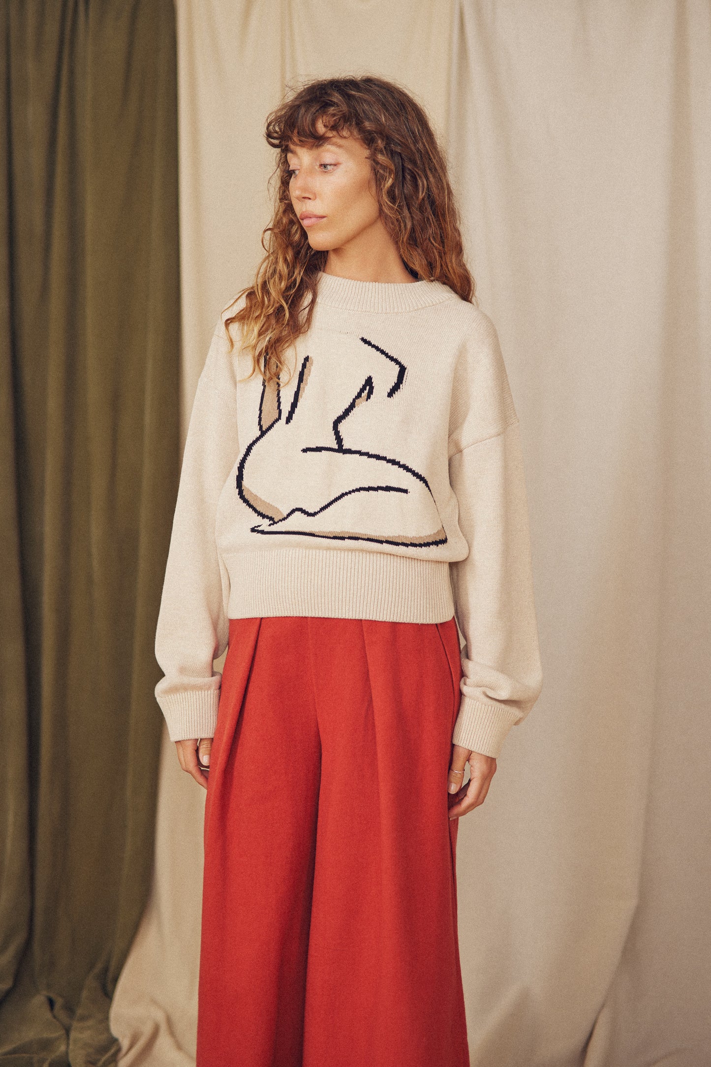 Jacquard Cotton Knit Sweater - ARCHIVE SALE