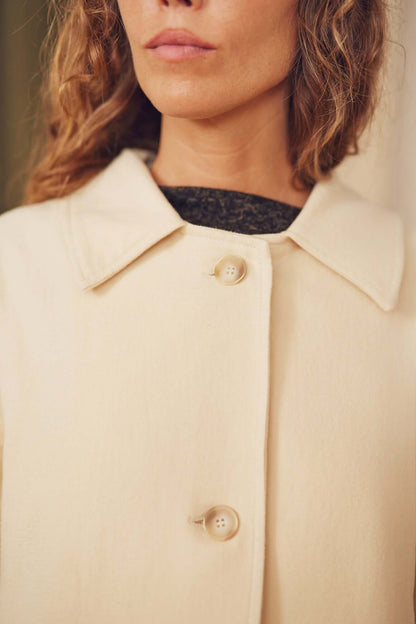 Oat Wide Organic Cotton Coat | COSSAC