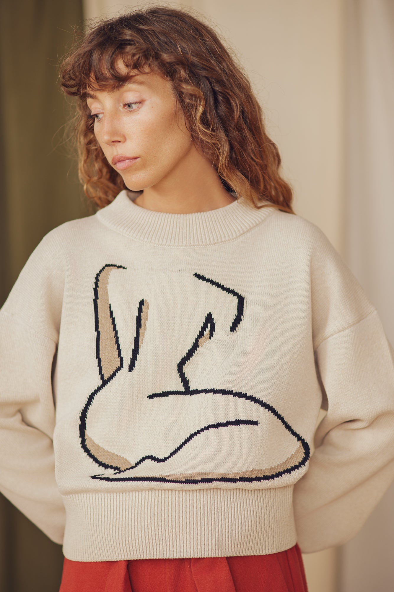 Jacquard Cotton Knit Sweater - ARCHIVE SALE
