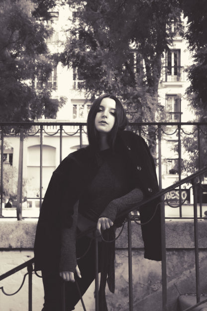 Black Organic Cotton Crop Jacket