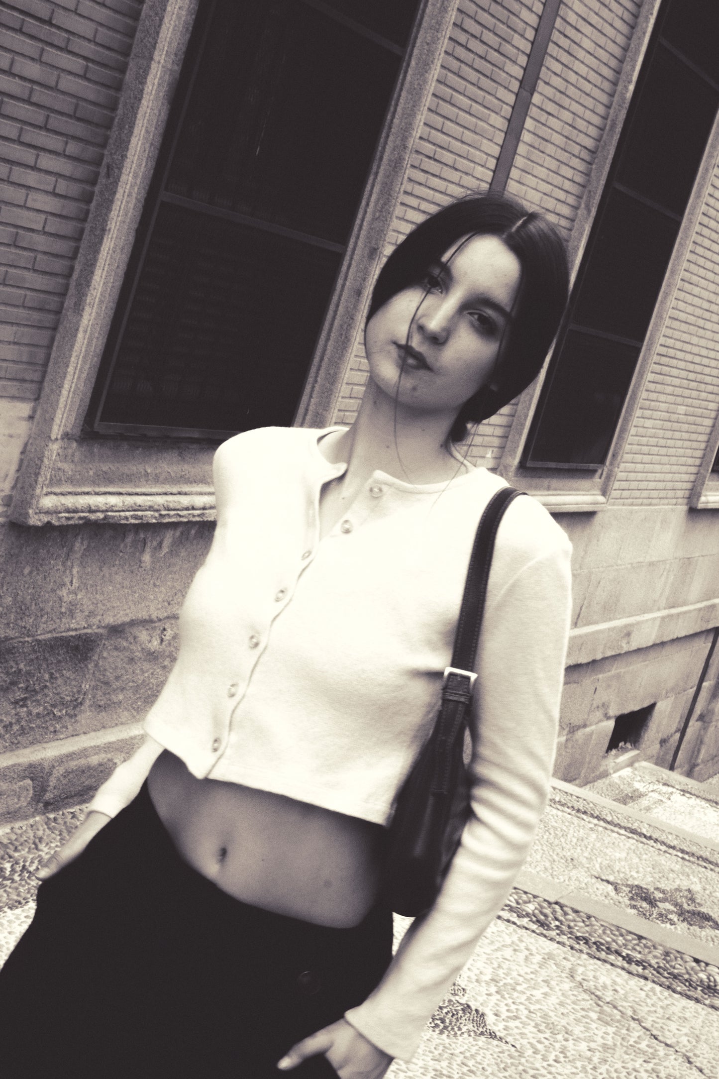 Oat Wool Knit Crop Cardigan